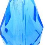 Aqua-blue Crystal Quartz Faceted Teardrop Beads..