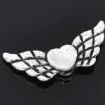 Wholesale - Silver Tone Heart& Wing..