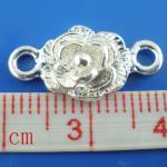 30pcs Silver Plated Flower Connectors Findings..