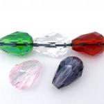 30 Pcs Mixed Crystal Quartz Faceted Teardrop Beads..